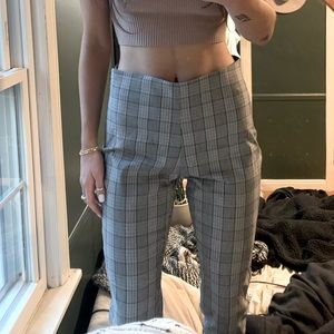 Plaid Tapered Pants